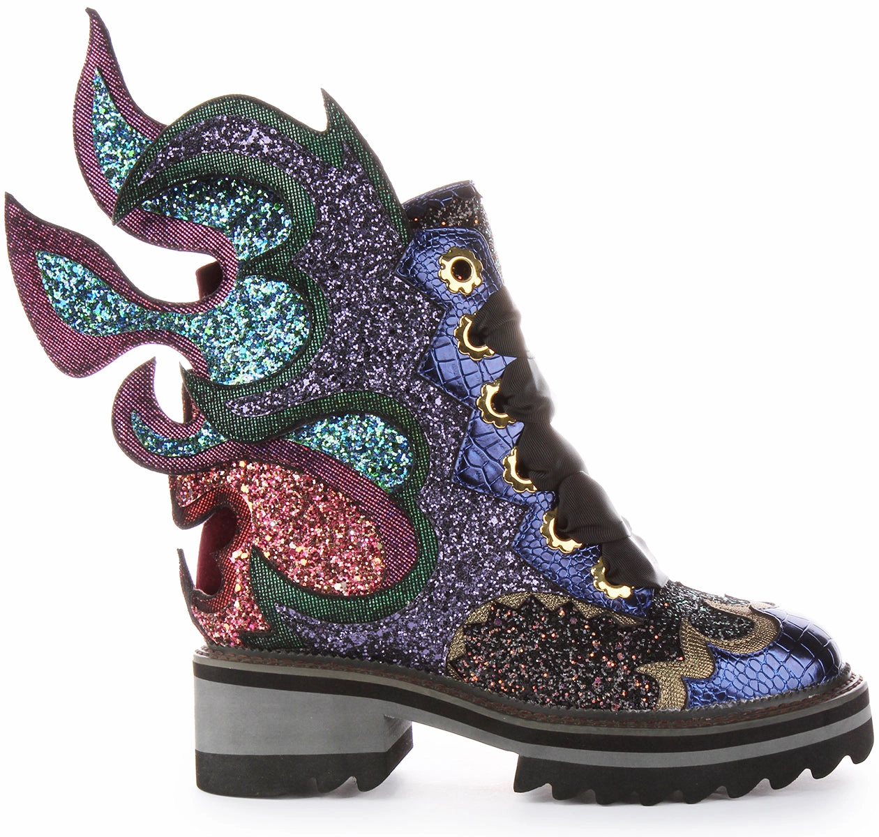 Irregular Choice Fyre Bug In Multi Colour Glitter  For Women Free Move