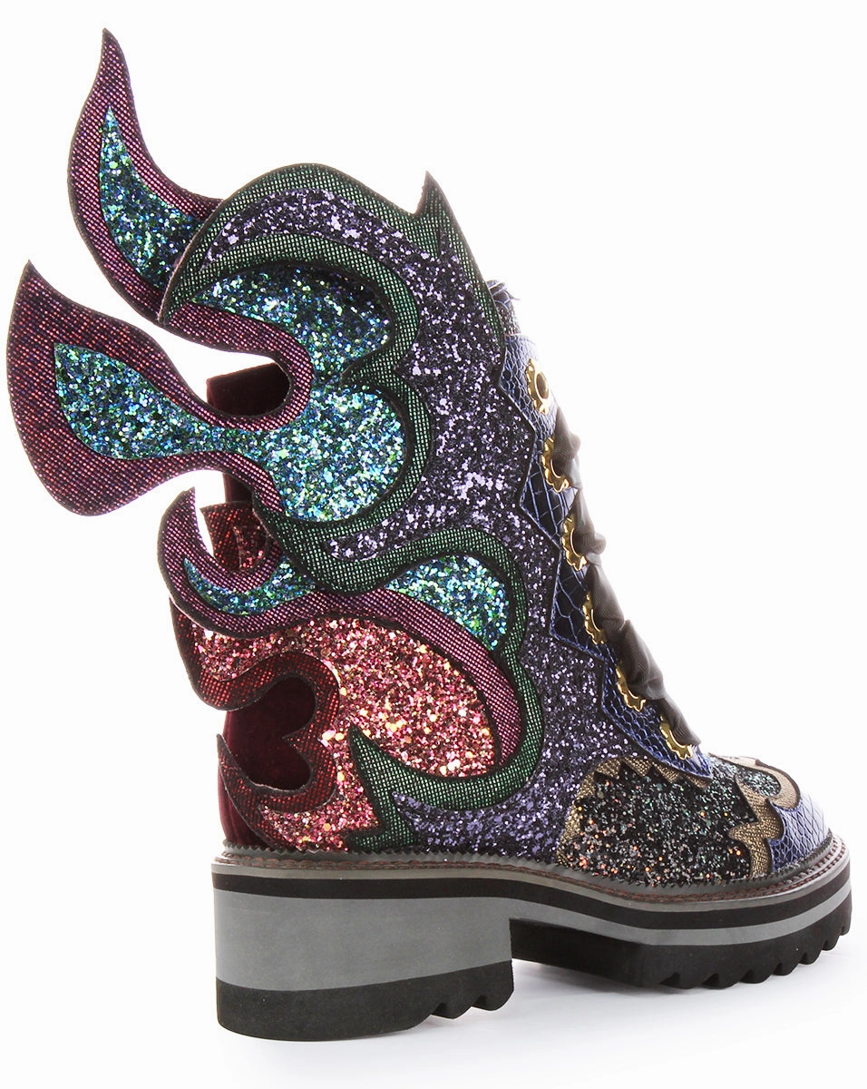 Irregular Choice Fyre Bug In Multi Colour Glitter  For Women Free Move