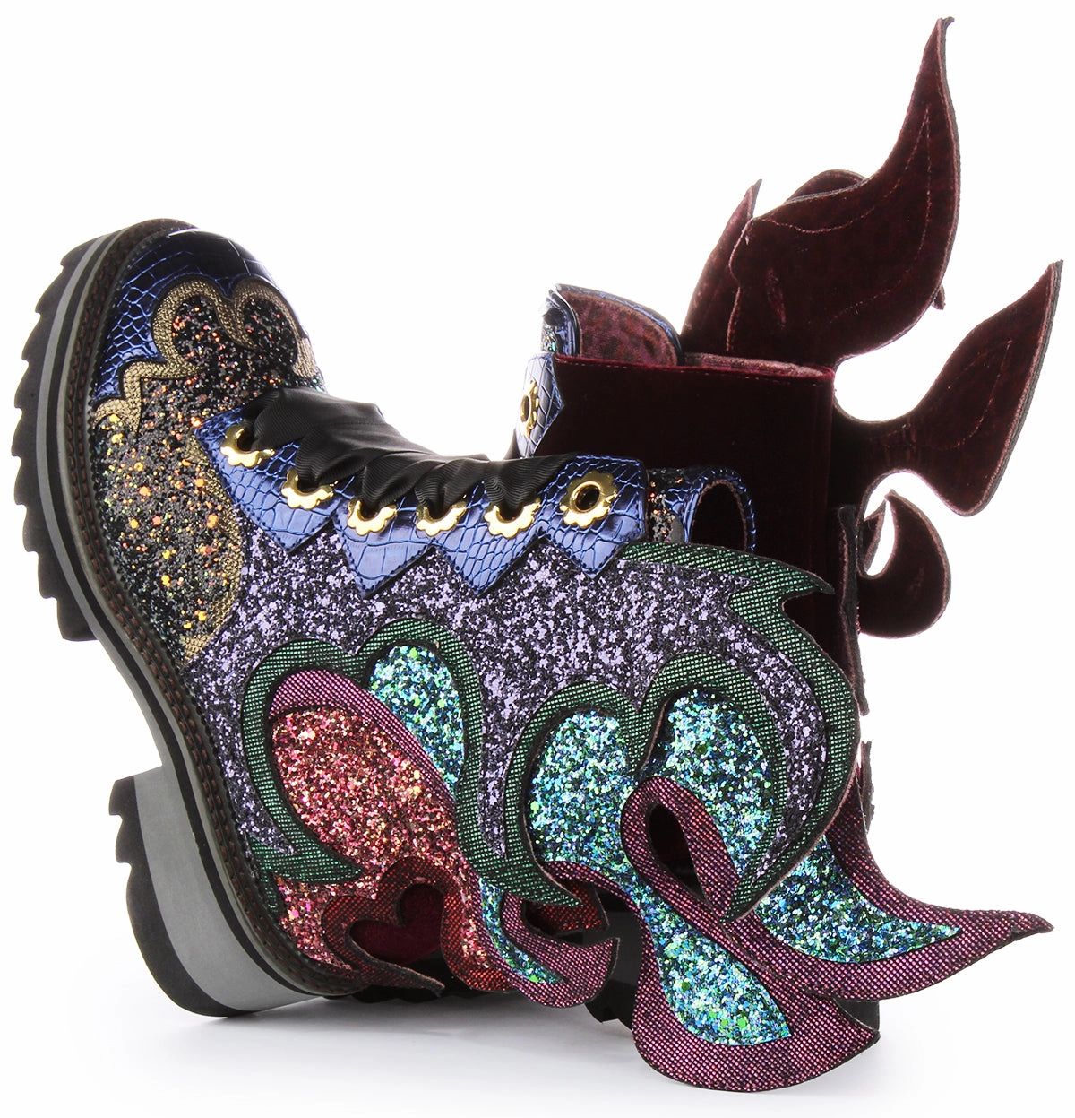 Irregular Choice Fyre Bug In Multi Colour Glitter  For Women Free Move