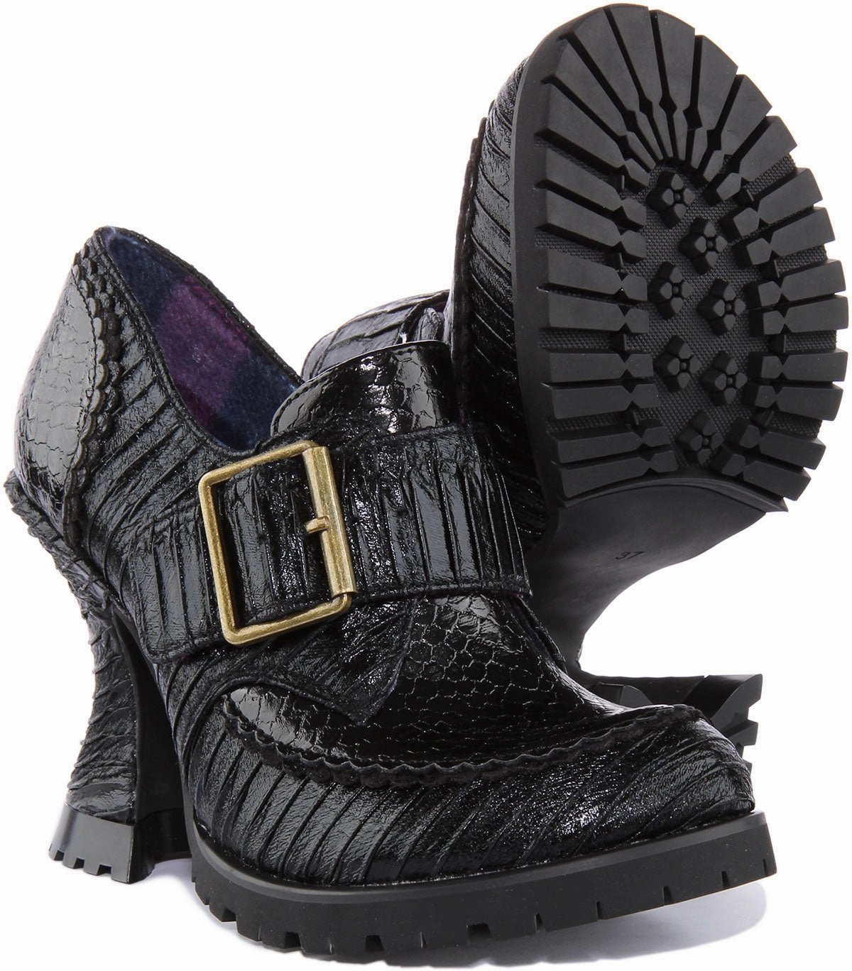 Irregular Choice Step To It In Black For Women Trail Explorer Boots Gear