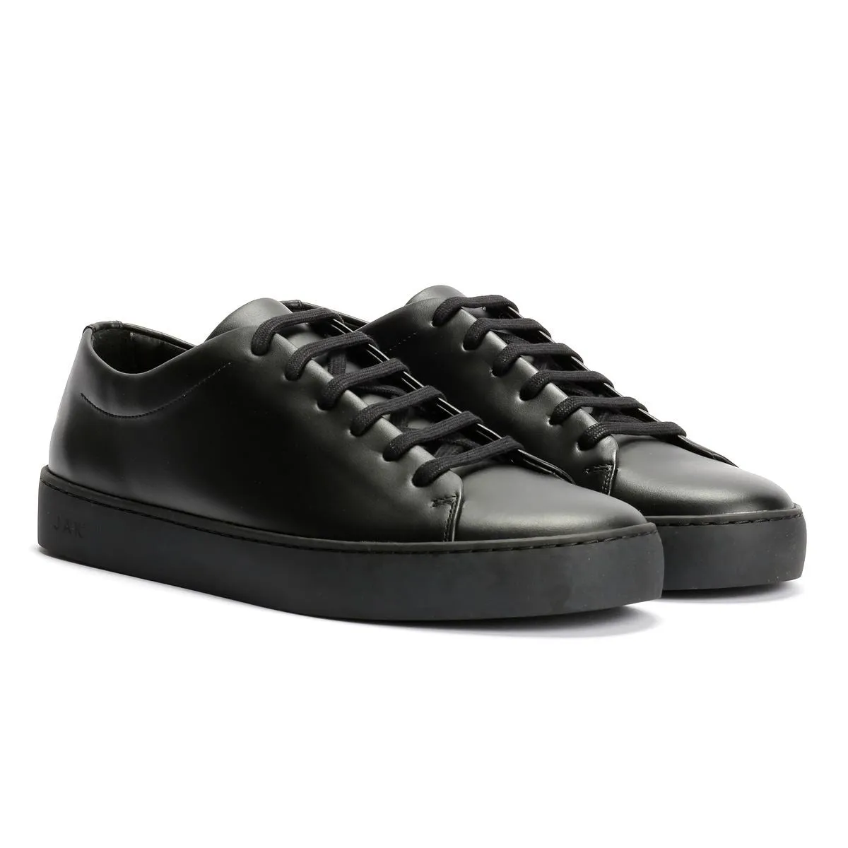 Uppers are built to stay supportive over time JAK Royal Leather Men's All Black Trainers