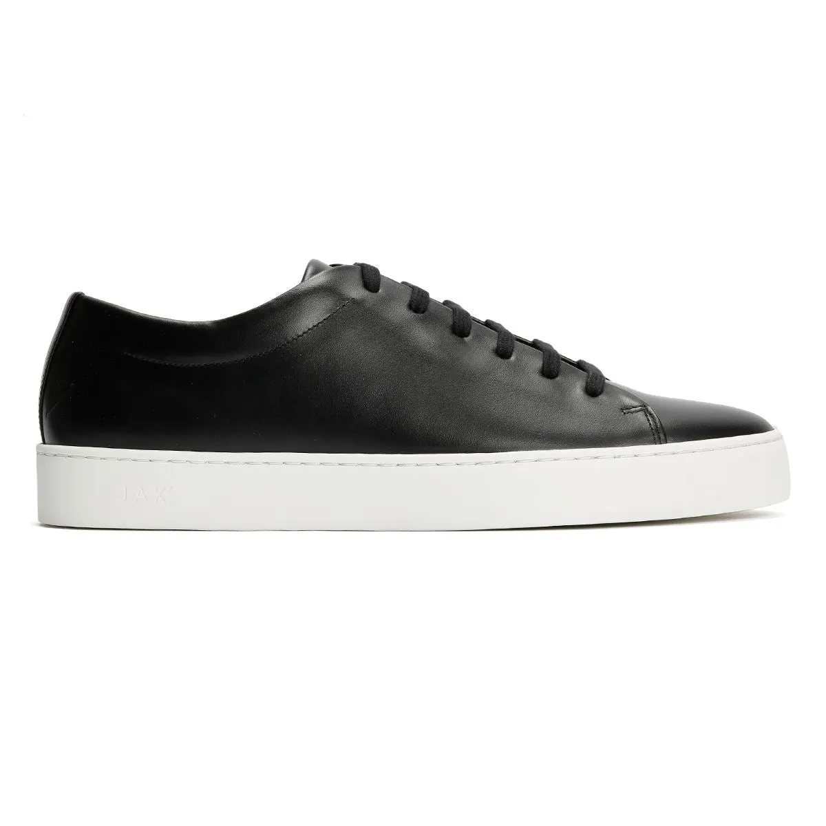 JAK Royal Leather Men's Black Trainers Padded