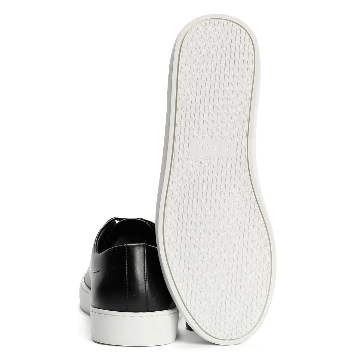 JAK Royal Leather Men's Black Trainers Padded