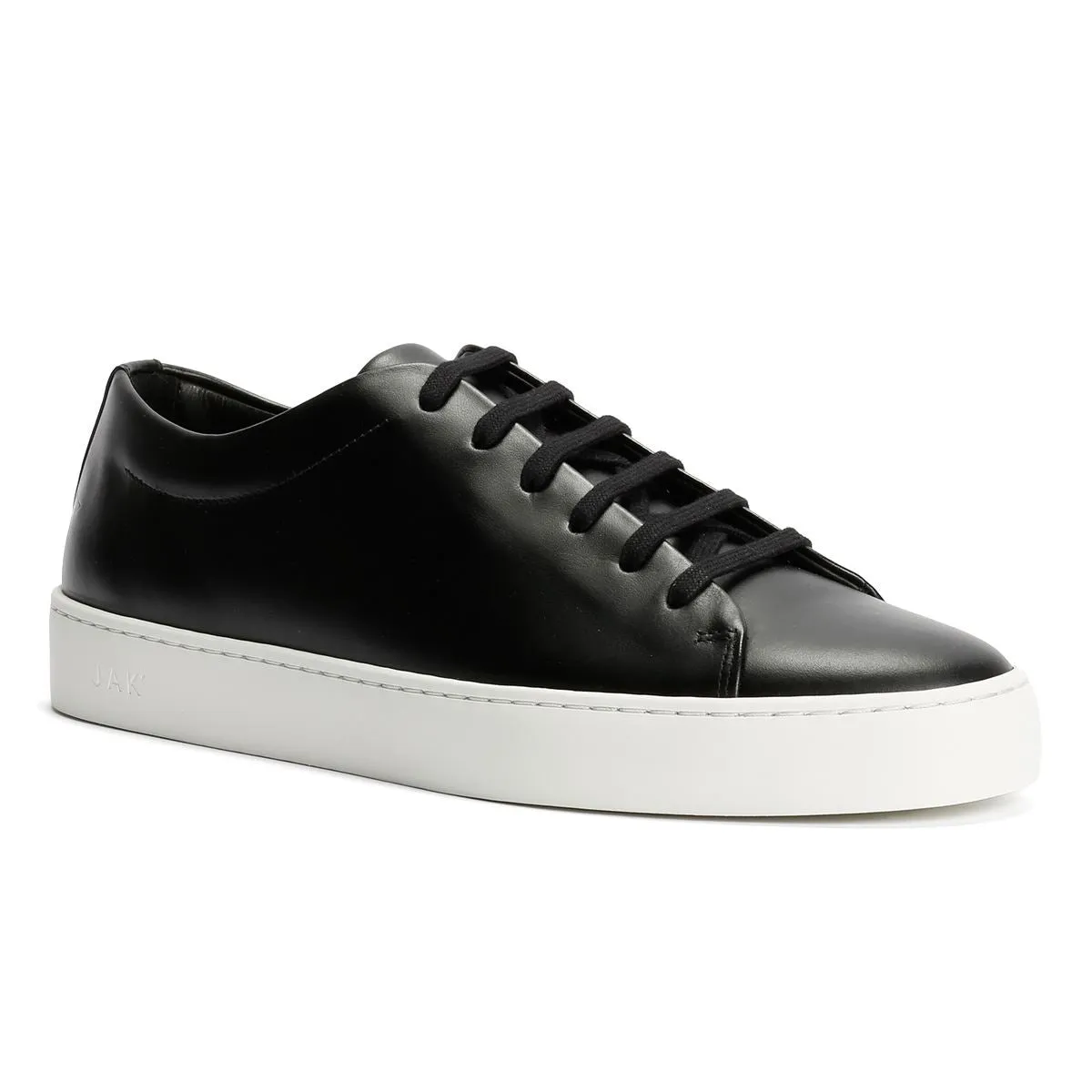 JAK Royal Leather Men's Black Trainers Padded