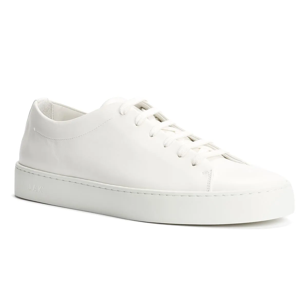 JAK Royal Leather Men's White Trainers Zero gravity