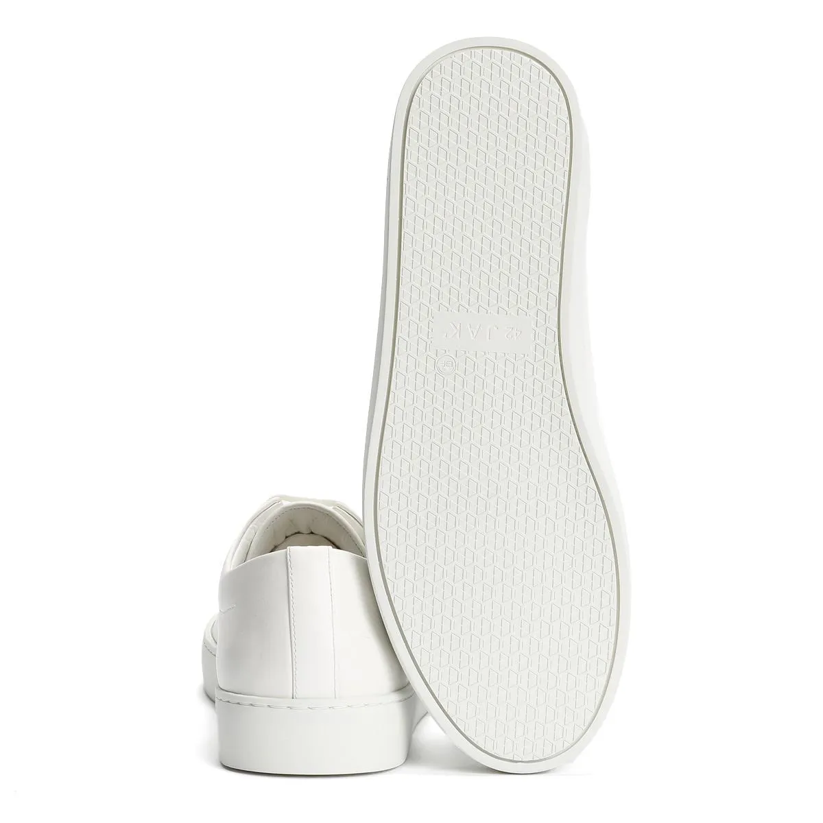 JAK Royal Leather Men's White Trainers Zero gravity