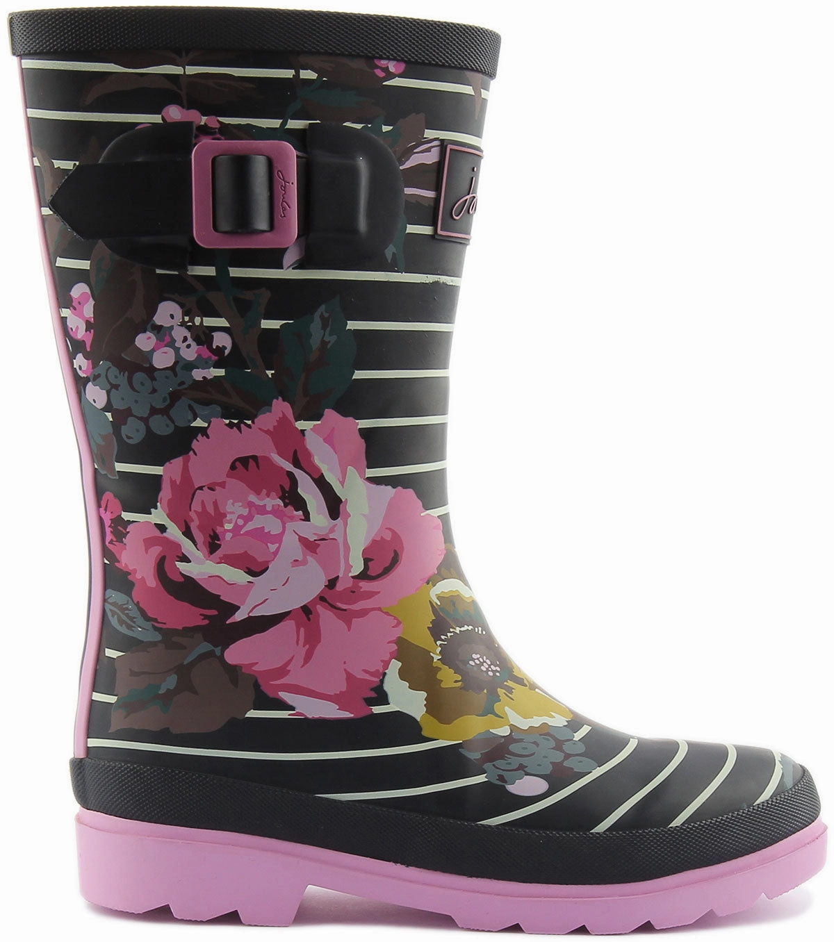 Joules Junior Roll Up In Navy White For Kids Grip Walk Pro