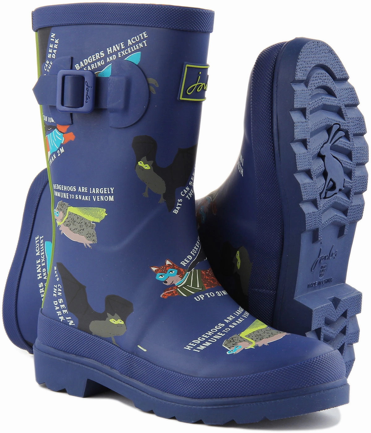Joules Junior Welly Print In Blue Multi For Kids Urban Trek