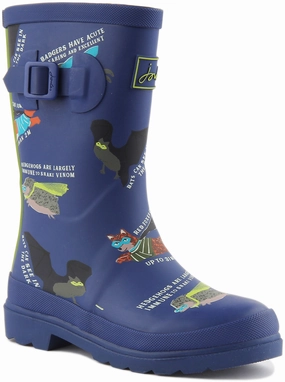 Quick Dry Boots Joules Junior Welly Print In Blue Multi For Kids
