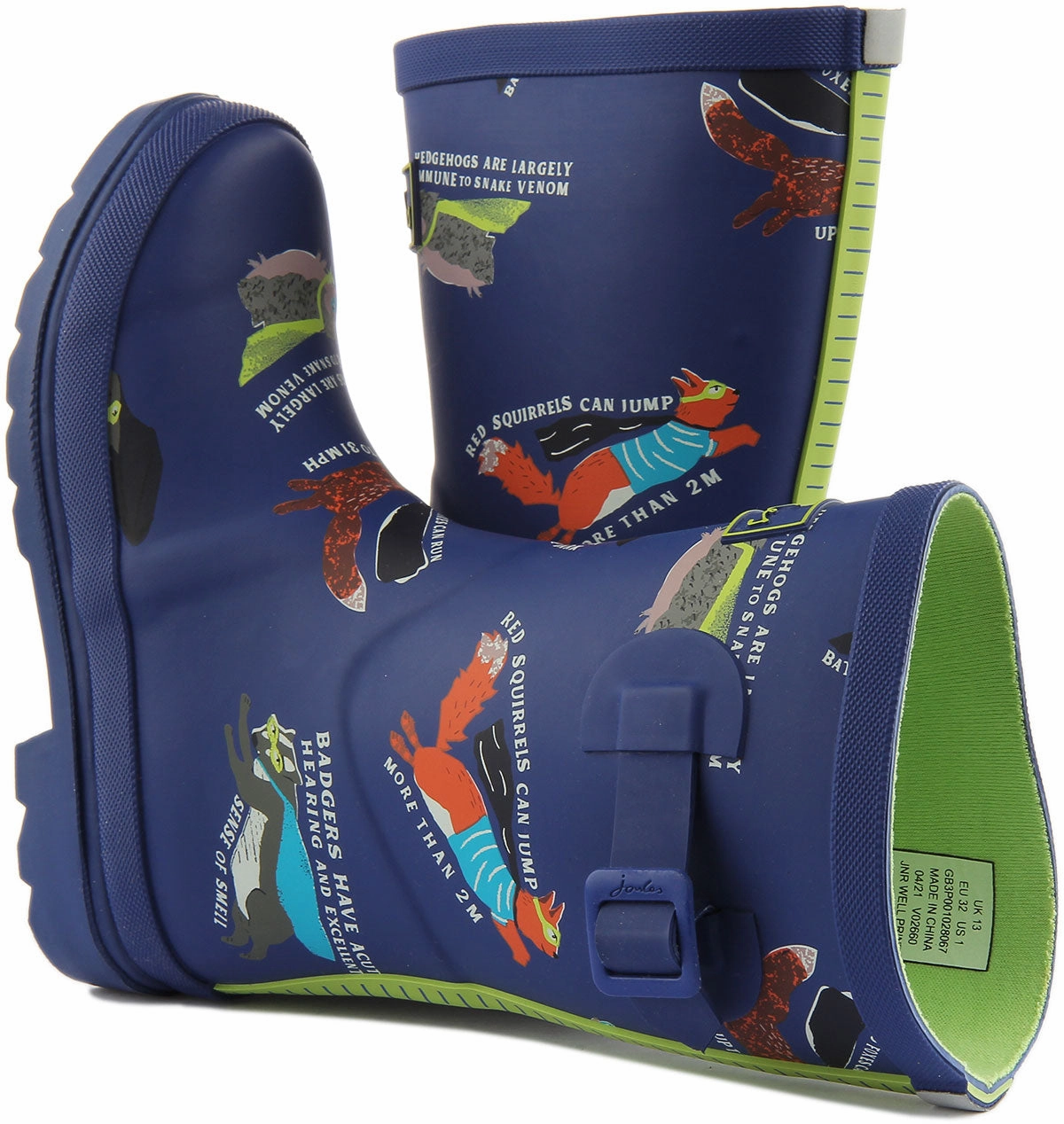 Joules Junior Welly Print In Blue Multi For Kids Urban Trek