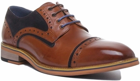 Classic Everyday Wear Justin Reece England Dennis In Brown Blue