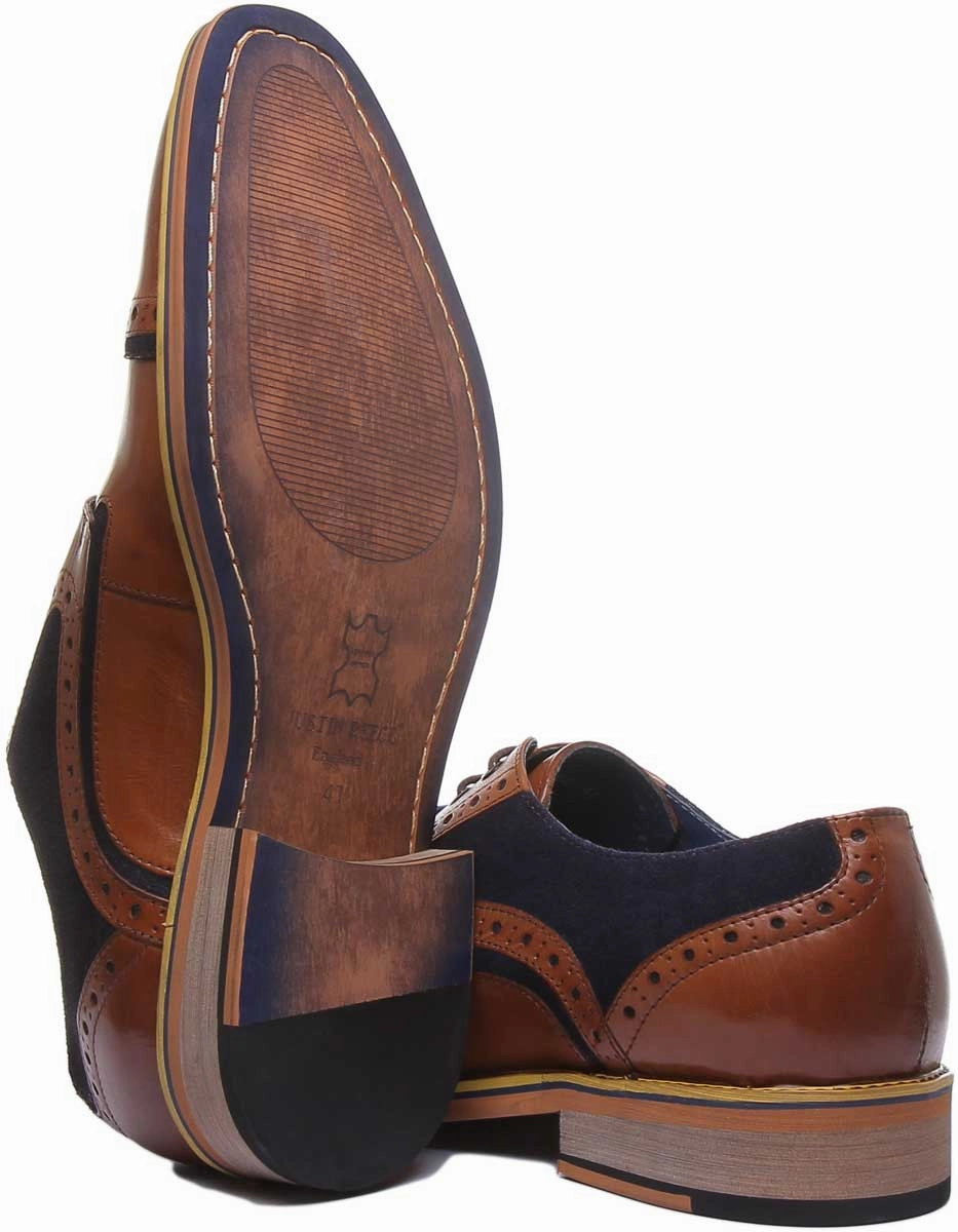 Justin Reece England Dennis In Brown Blue Relaxed Everyday