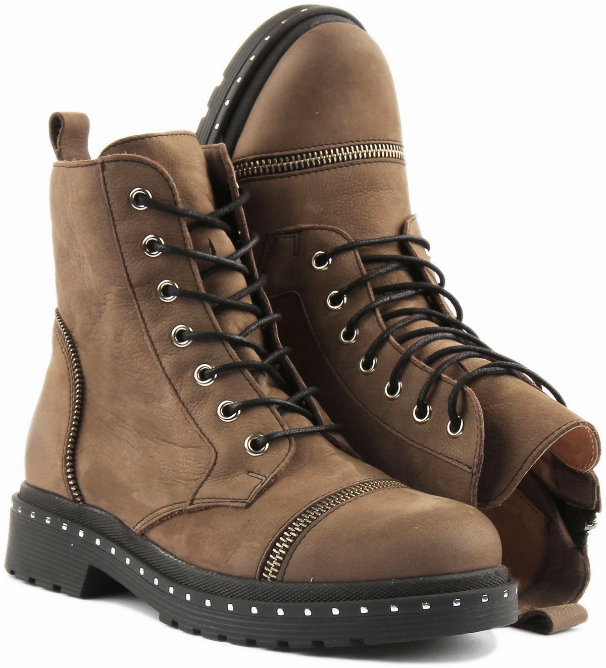 Justin Reess England Charlotte In Brown Rugged Flex Boots Max