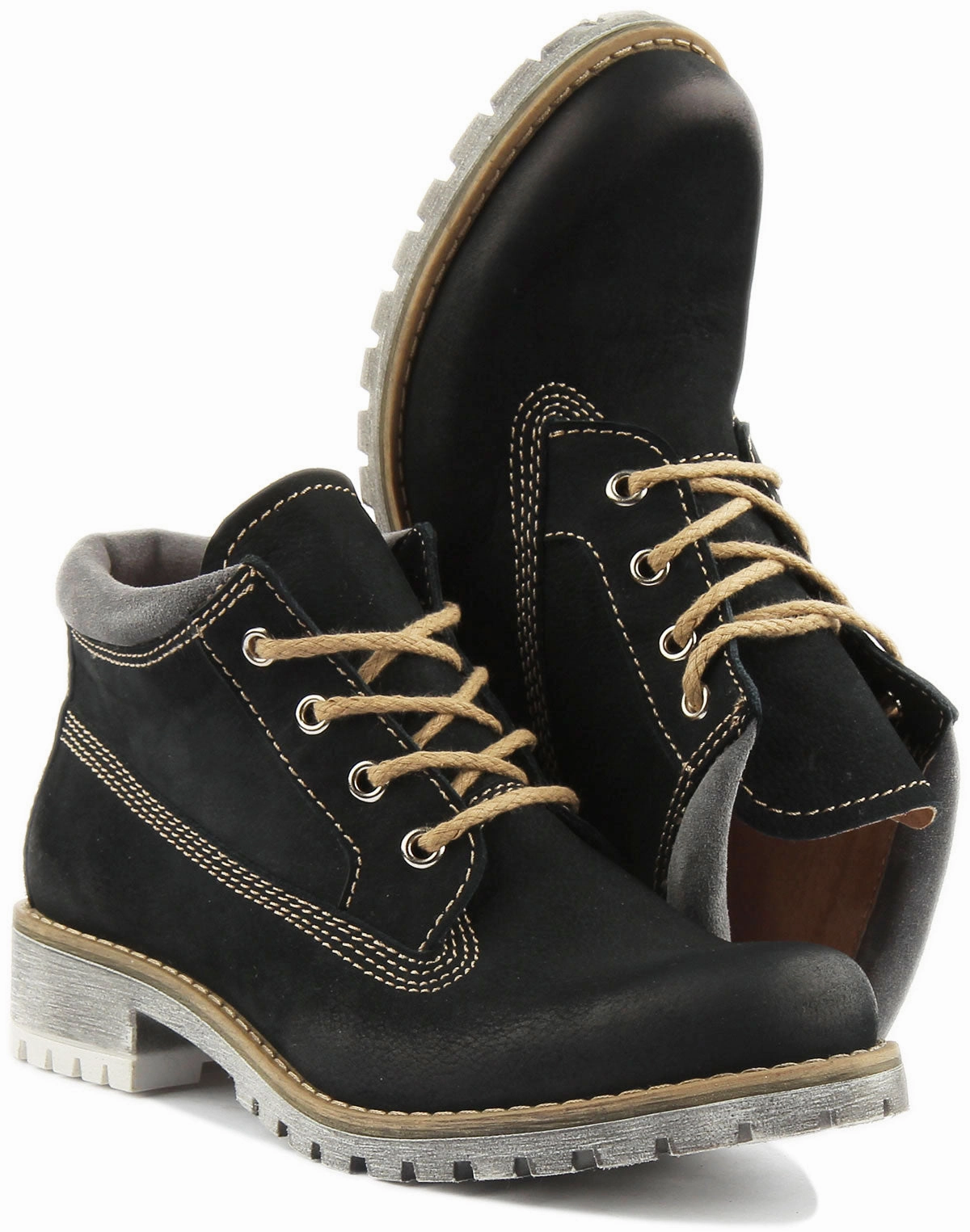 Justin Reess England Stella In Navy Trail Footcare Boots Max