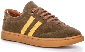 Justinreess England Sadie In Khaki Yellow For Women Secure lacing holds foot in place without constriction