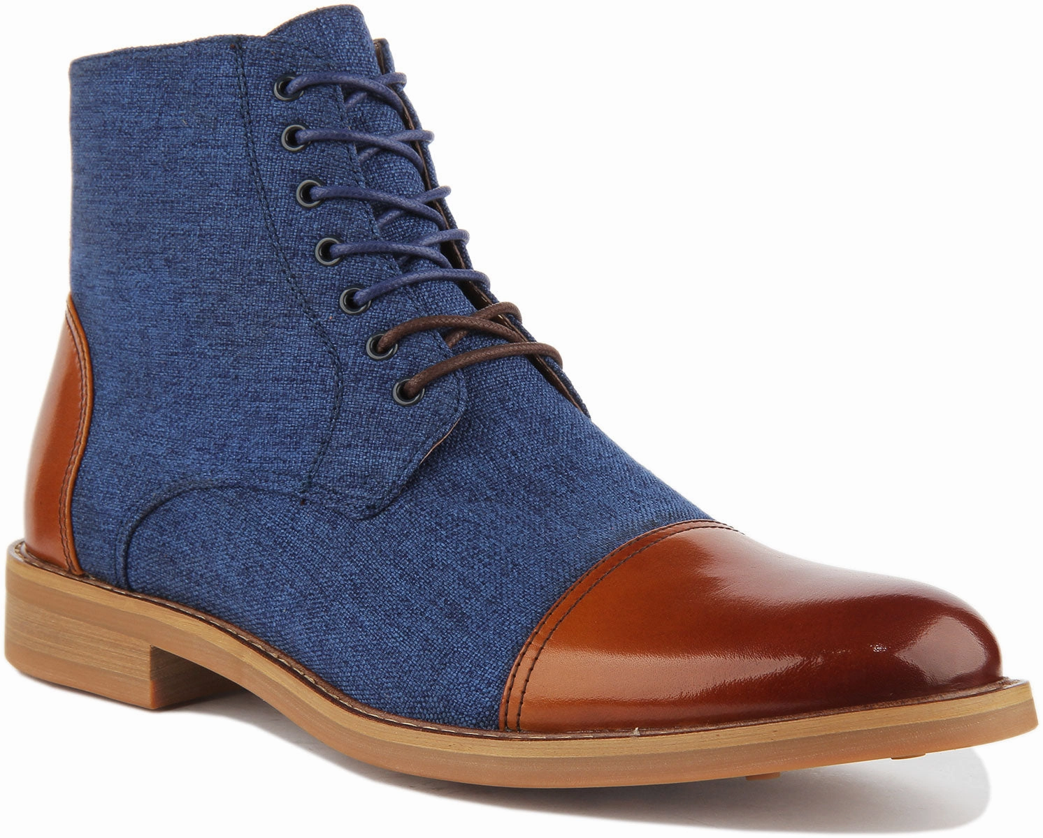 JUSTINREESS ENGLAND Adam In Brown Blue For Men Bold Design