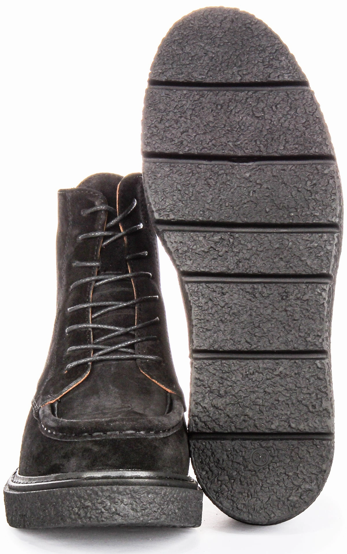 Justinreess England Alani In Black Suede For Women Trail Balance Gear