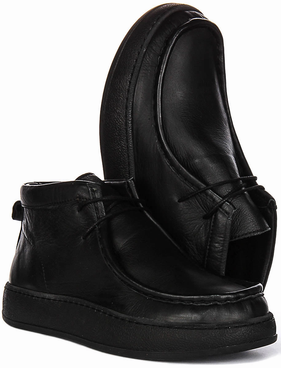 Justinreess England Brynn Leather In Black For Women Heavy Duty