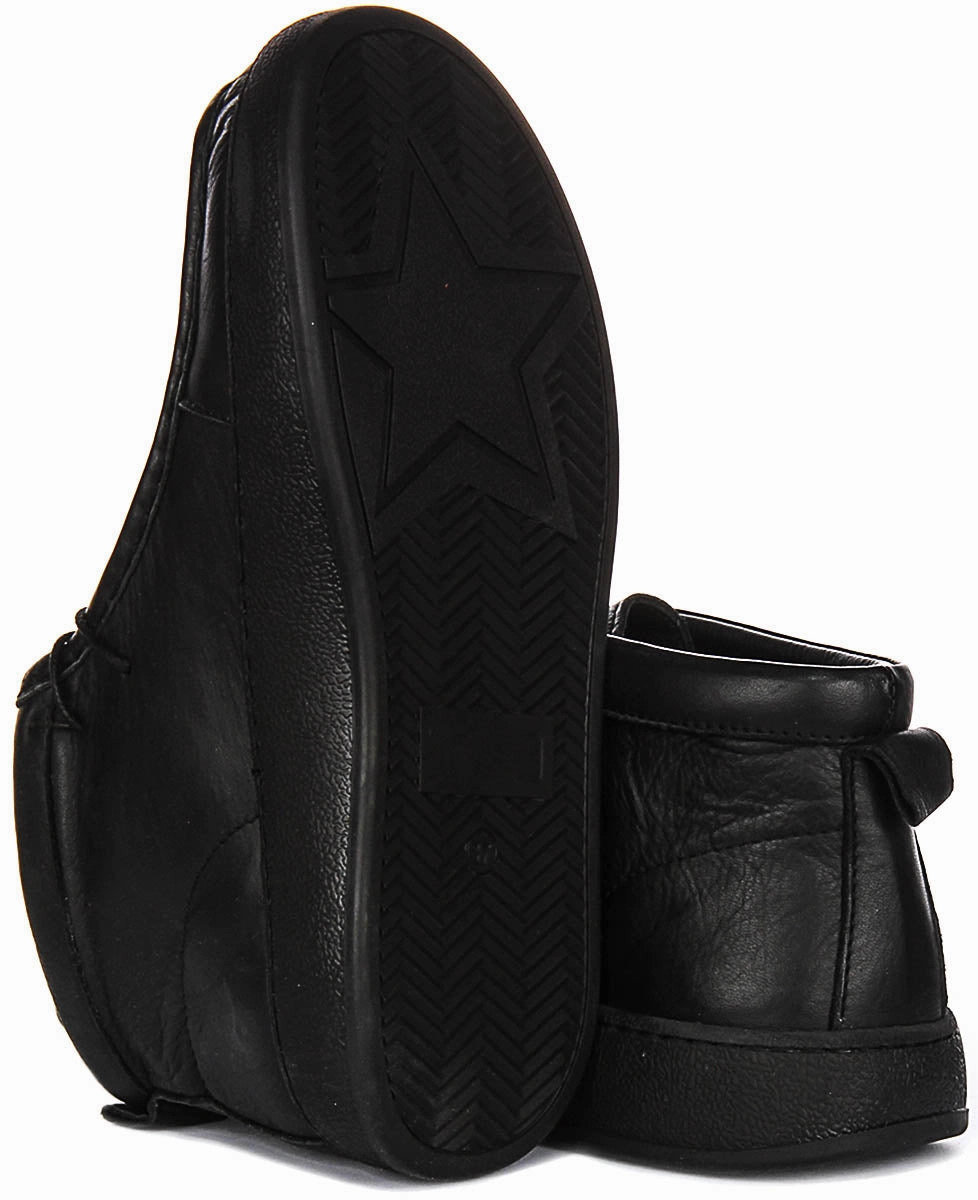 Justinreess England Brynn Leather In Black For Women Heavy Duty