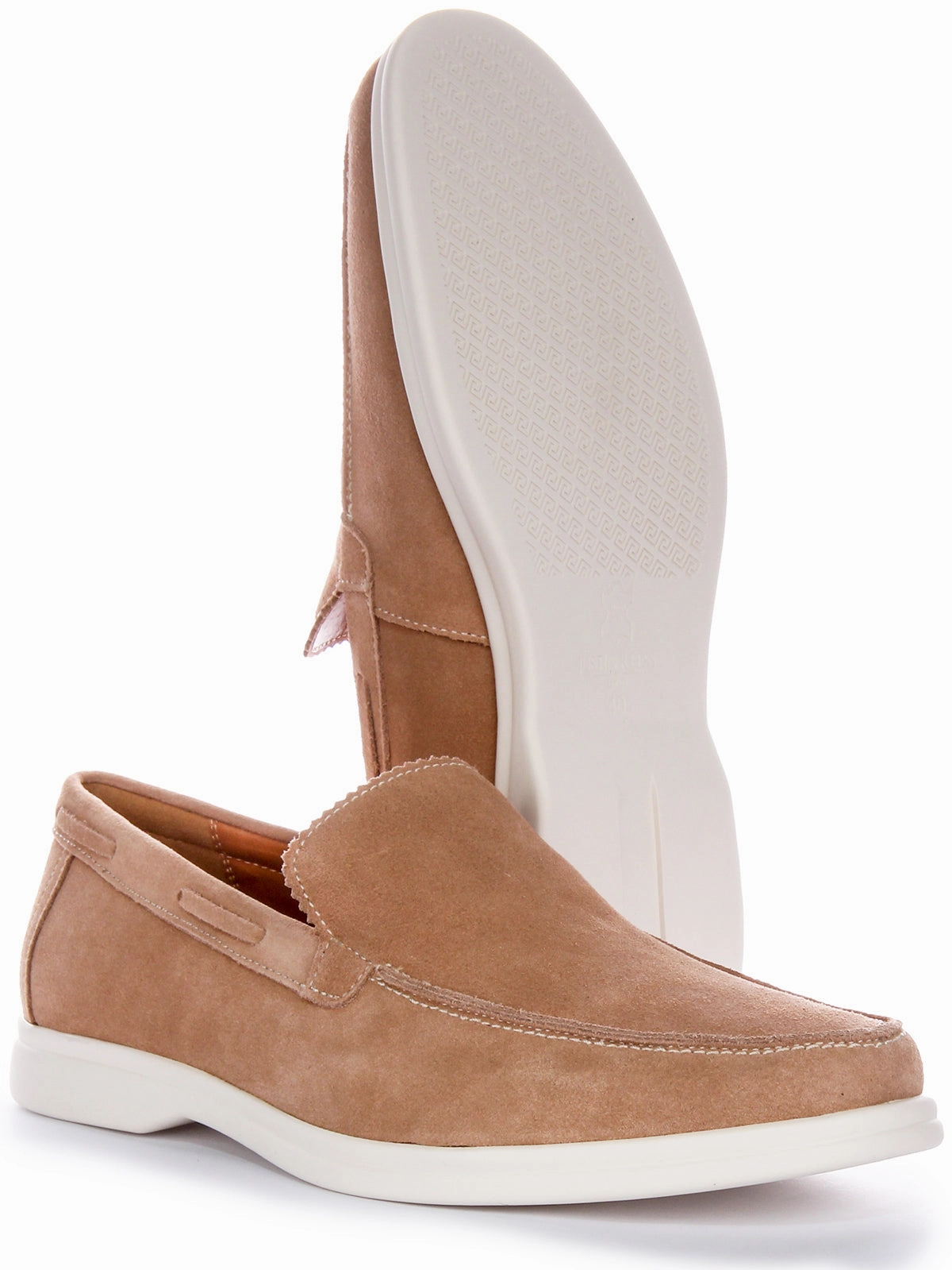 Justinreess England Charles In Beige For Men Travel Step Glide-In