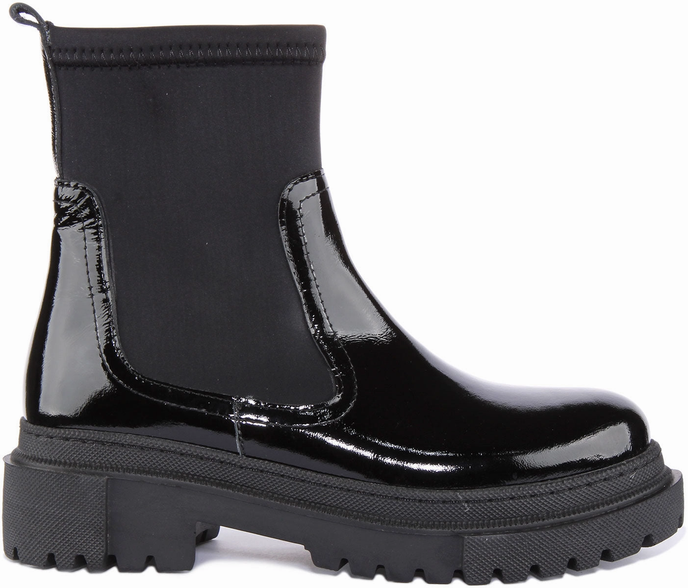 Justinreess England Claudia In Black Patent For Women Trail Control Gear Boots