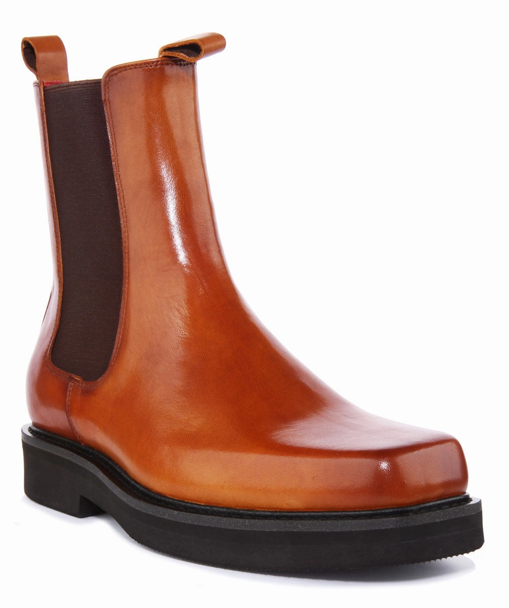 Justinreess England Damien In Tan For Men Comfortable toe box