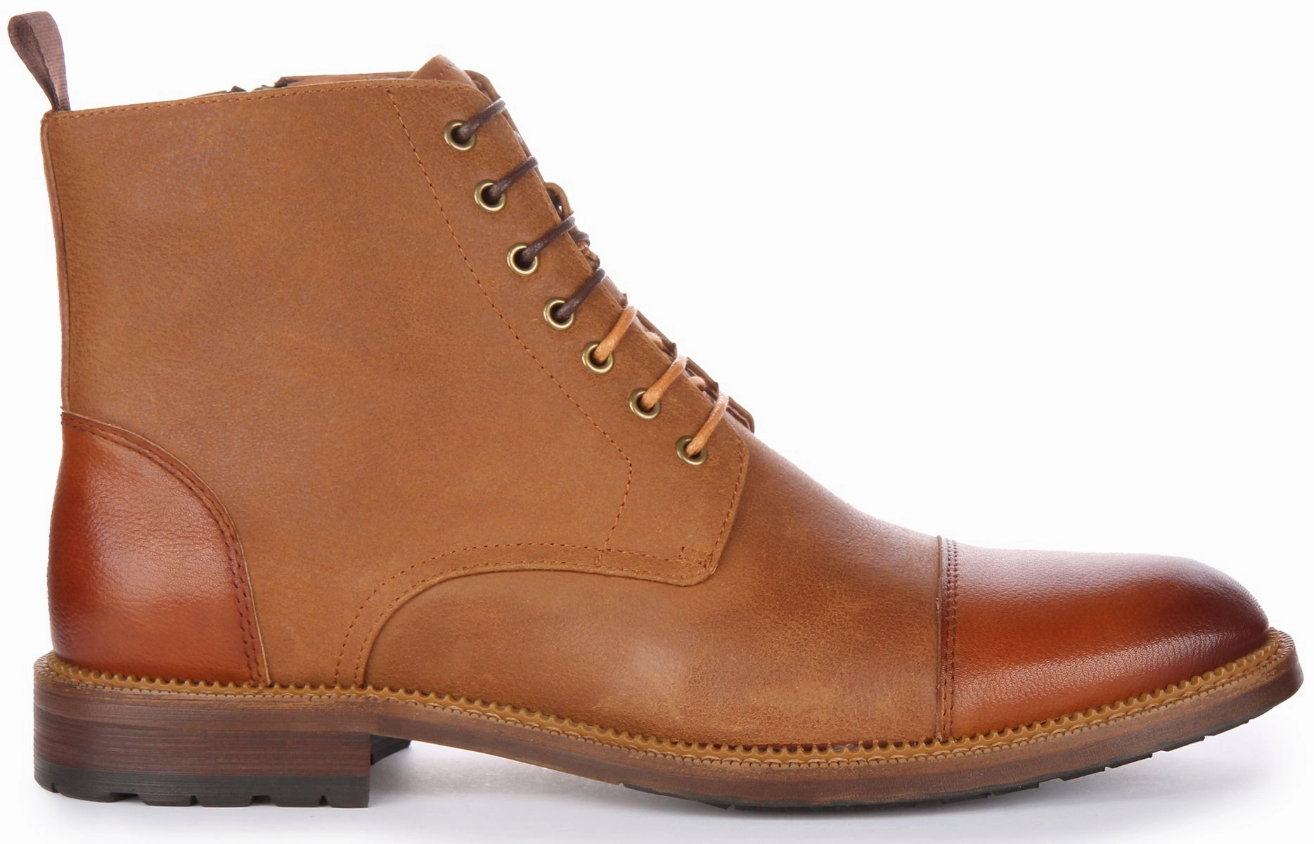 Justinreess England Gael Ankle Boots In Tan Extended Height
