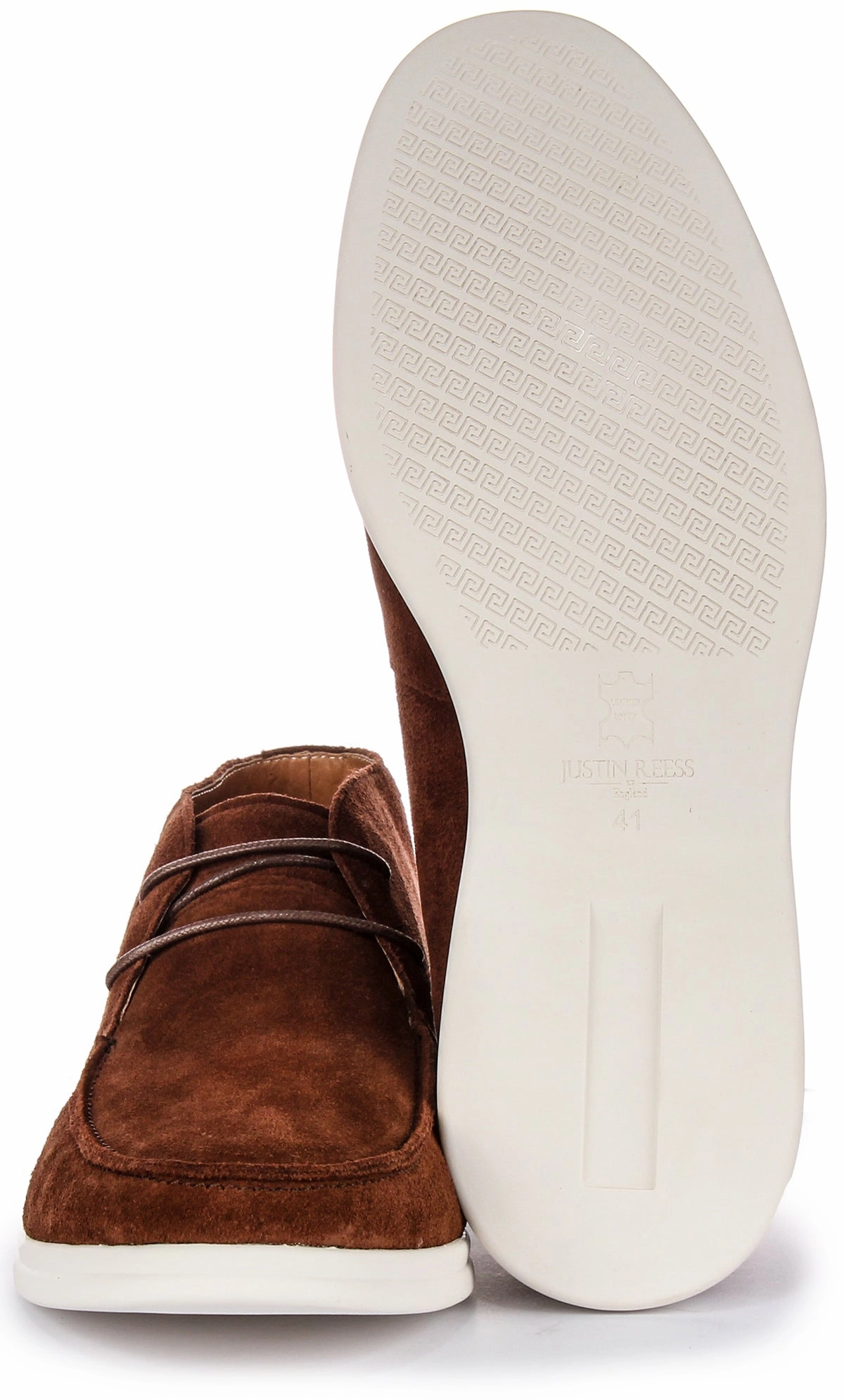 Justinreess England Grant In Brown Suede For Men Padded Fit