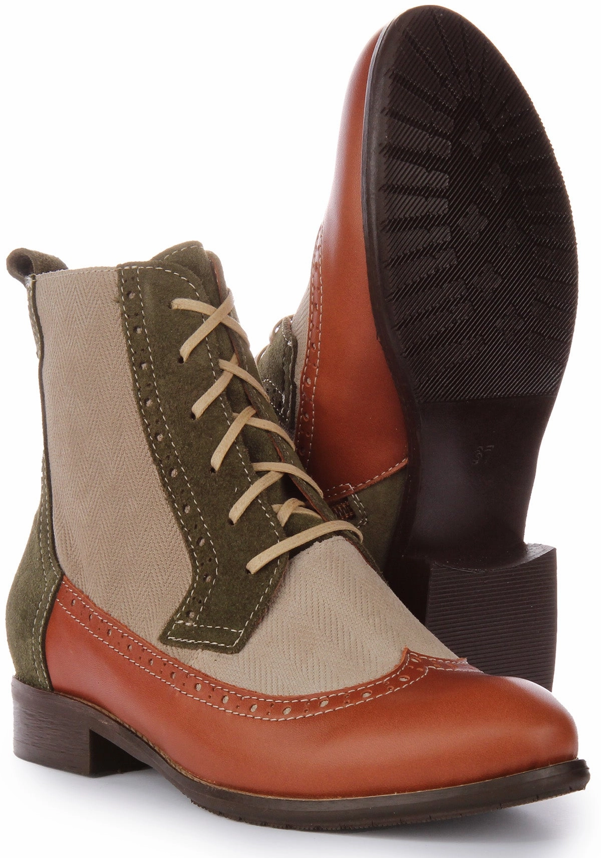 Justinreess England Helene In Beige Tan For Women Trail Flex Boots