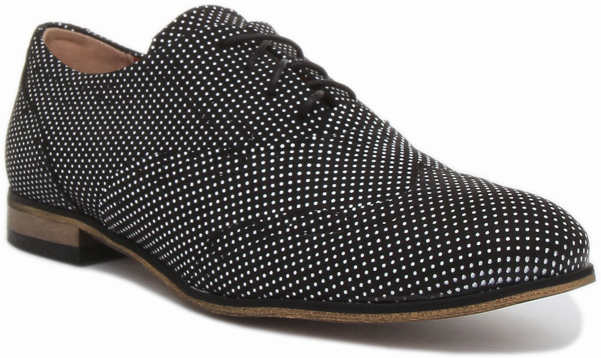 JUSTINREESS ENGLAND Kalina In Black Polka Dots For Women Gym Glow Light Padding Shoes