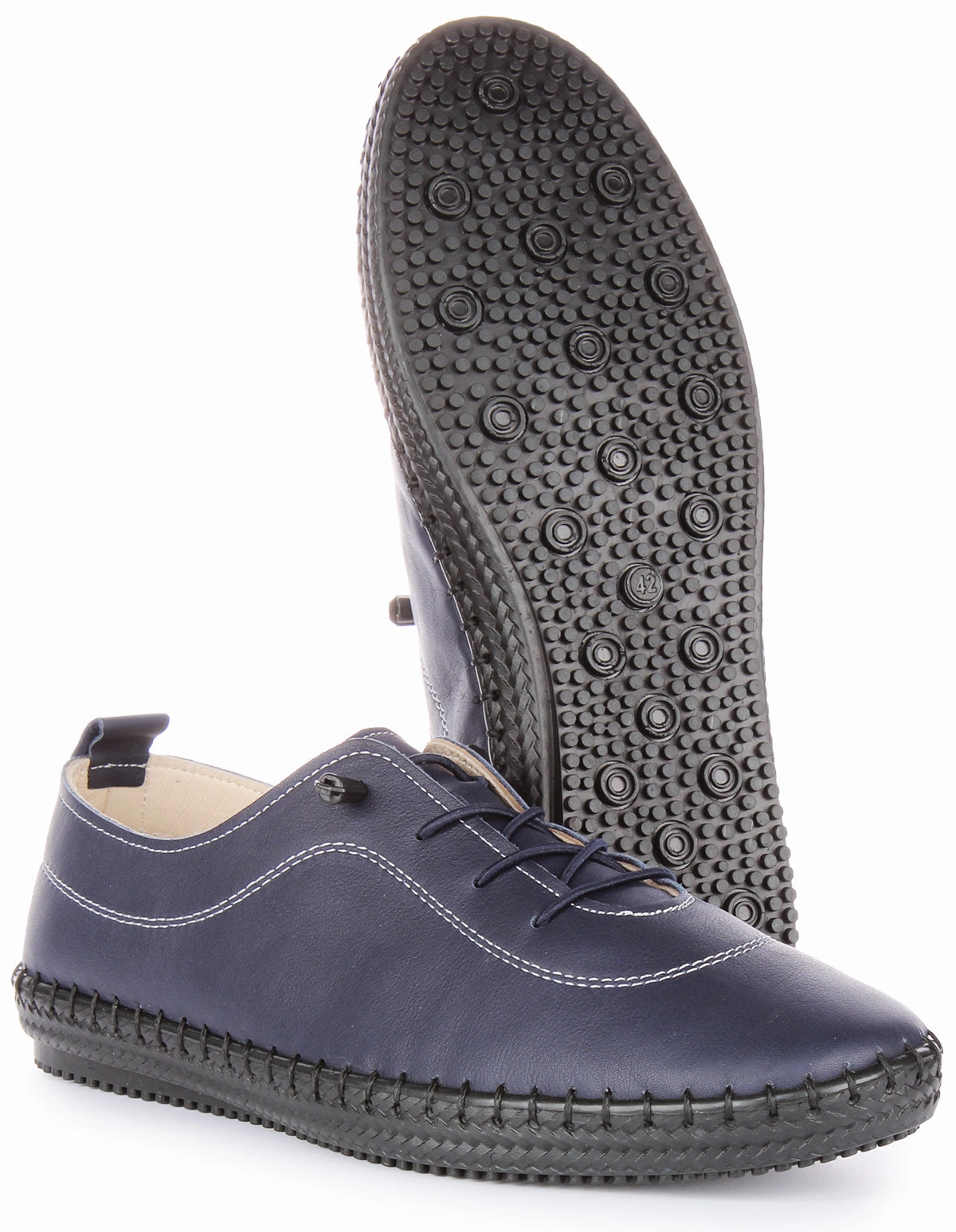 Justinreess England Lexi Gents In Navy Blue For Men Soft Glide Comfort