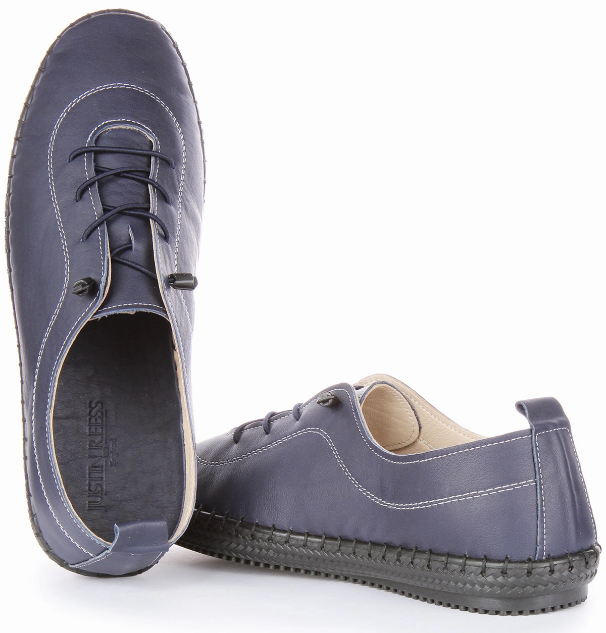 Justinreess England Lexi Gents In Navy Blue For Men Soft Glide Comfort