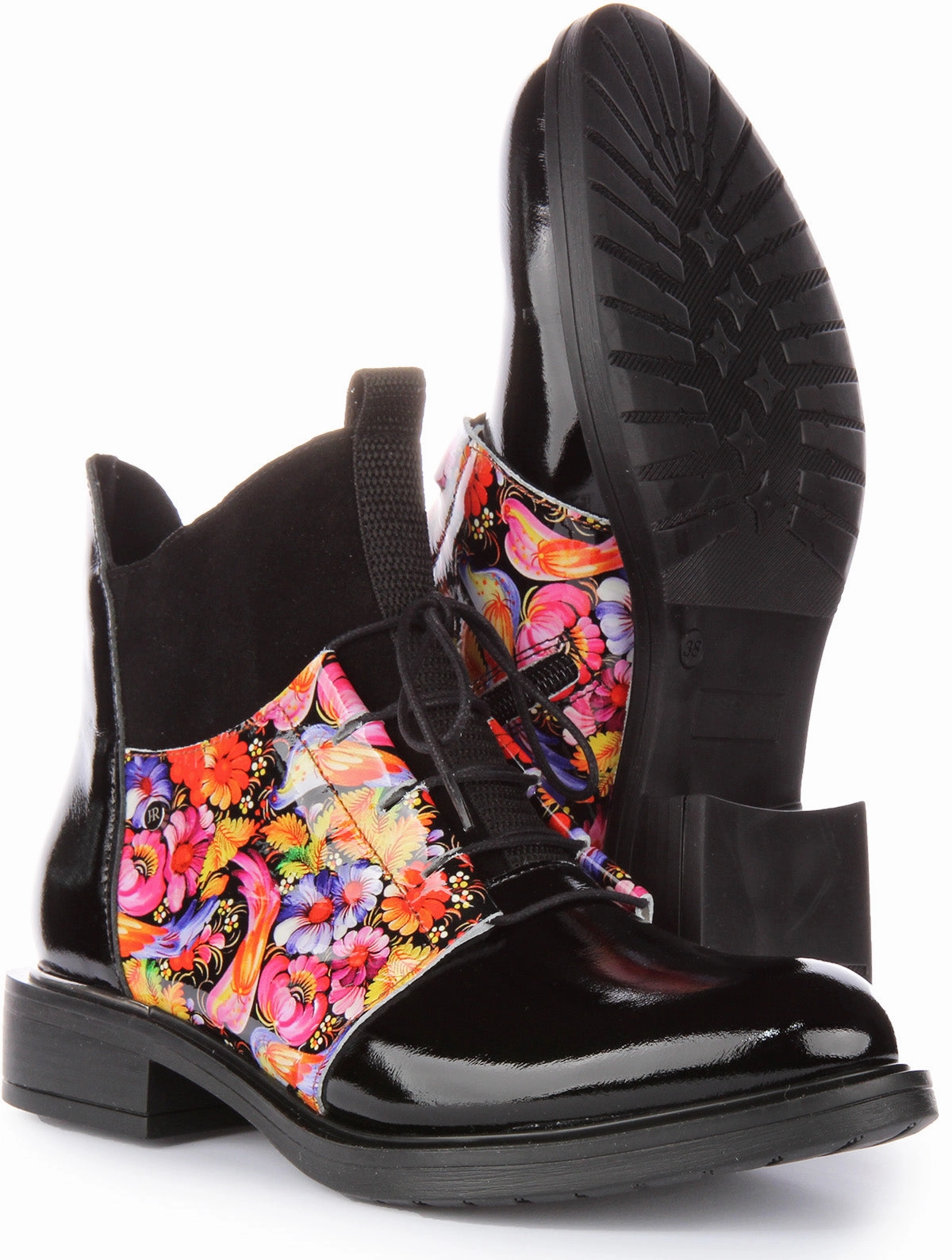 Justinreess England Mylah In Black Flower For Women Core Comfort