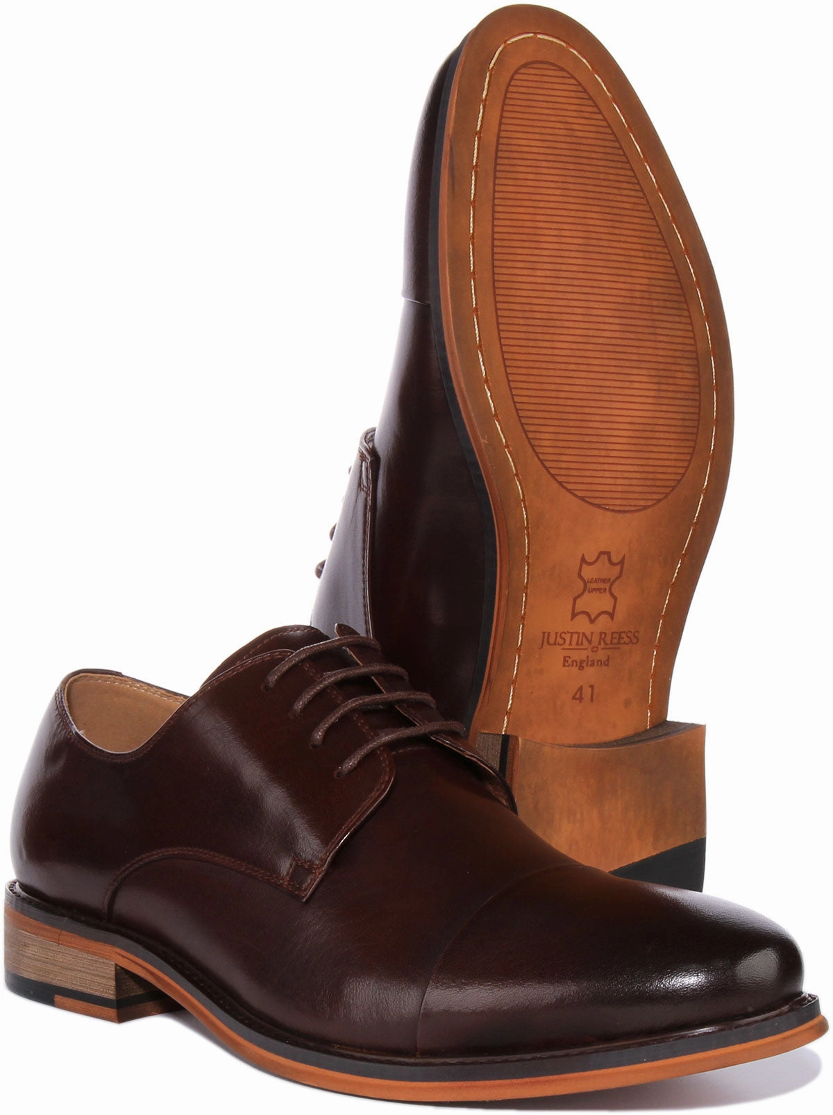 Justinreess England Rick In Dark Brown For Men Flexible Step Walk