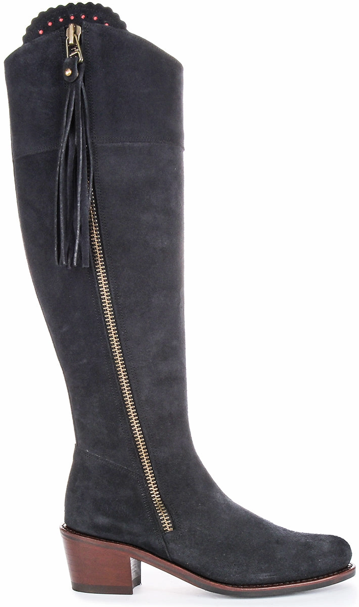 Justinreess England Valentina Heel In Navy For Women Durable Thread