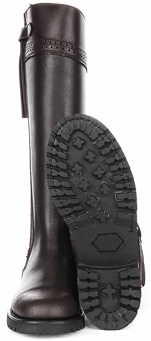 Justinreess England Valentina Leather In Brown For Women Anti-Odor Treatment