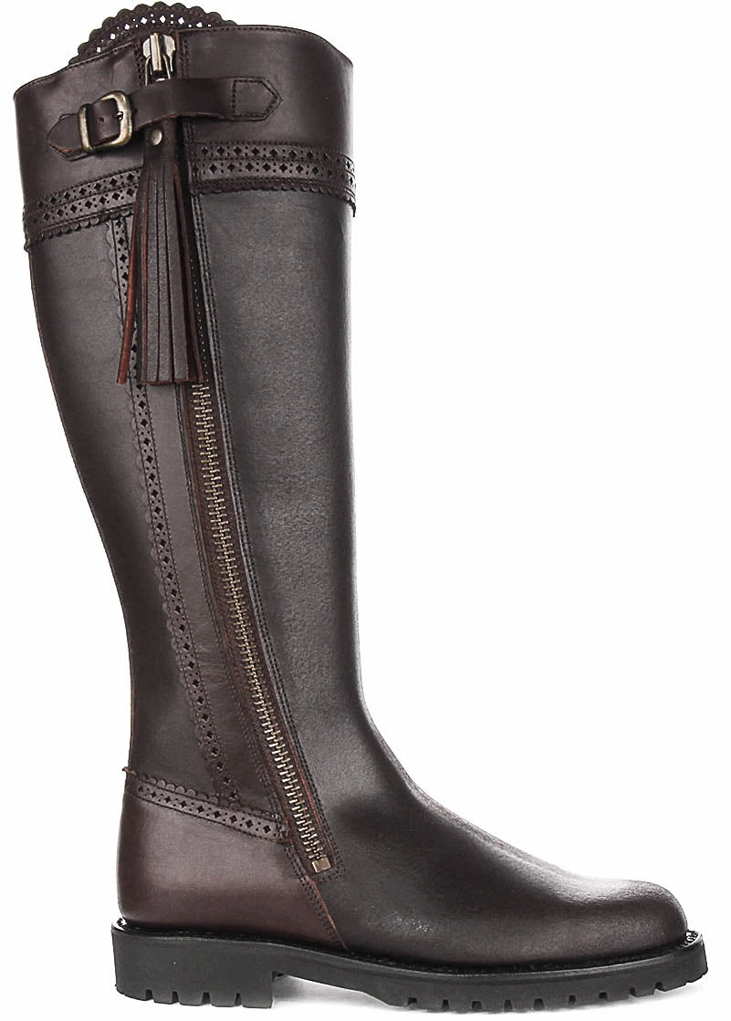 Justinreess England Valentina Leather In Brown For Women Anti-Odor Treatment