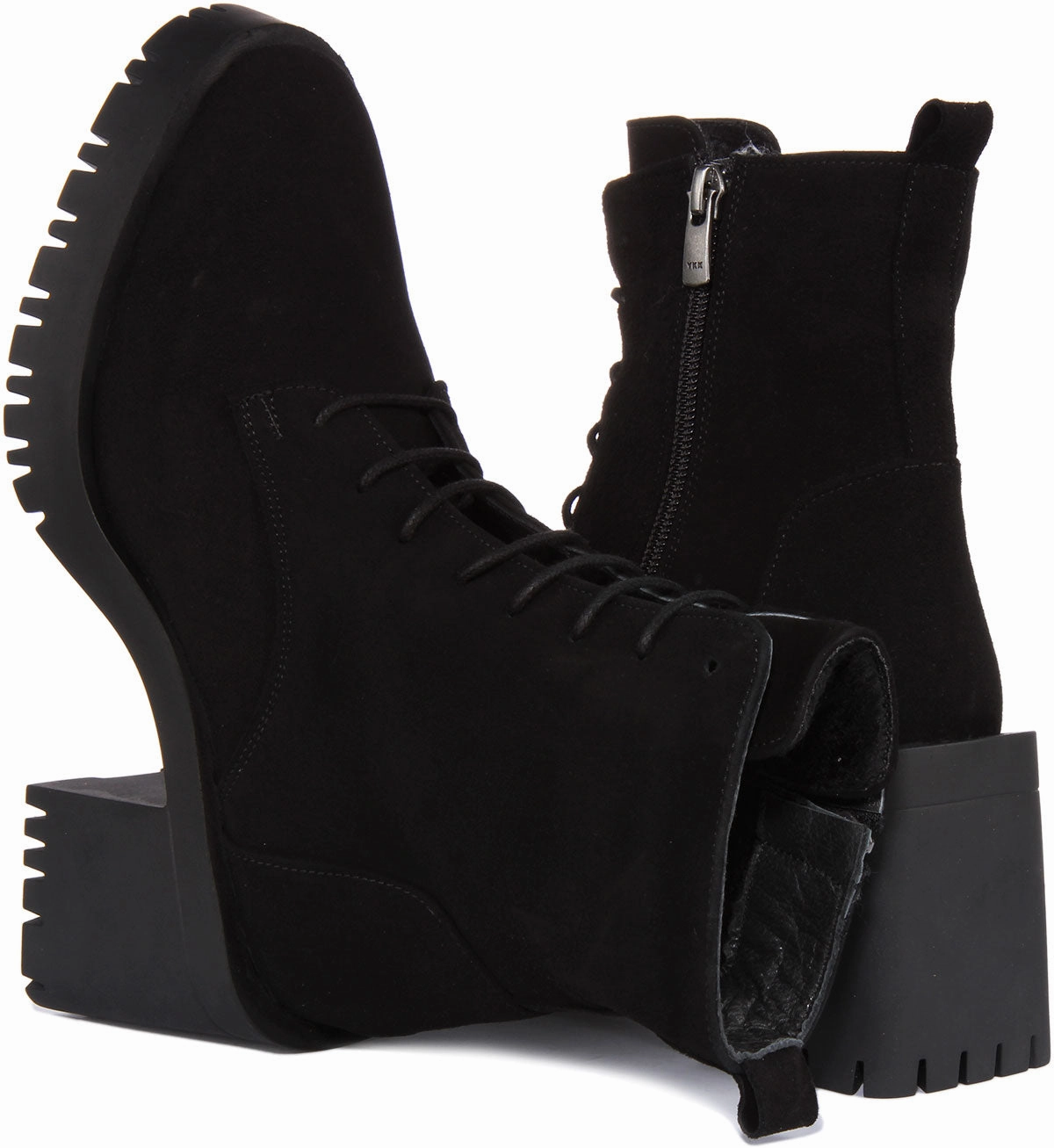 Justinreess England Zoe In Black Suede For Women waterproof