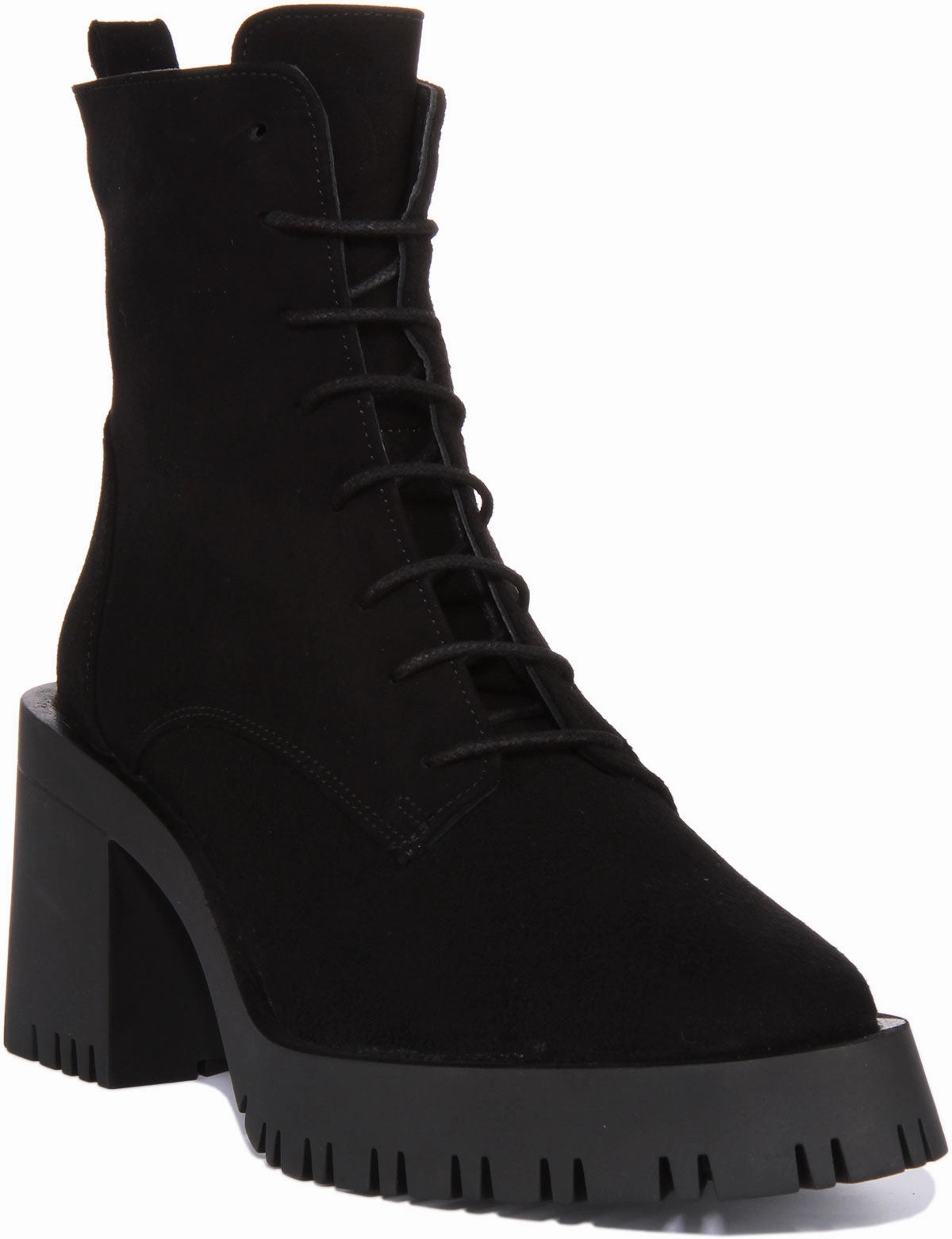 Justinreess England Zoe In Black Suede For Women No-Slip Traction Rough Trails