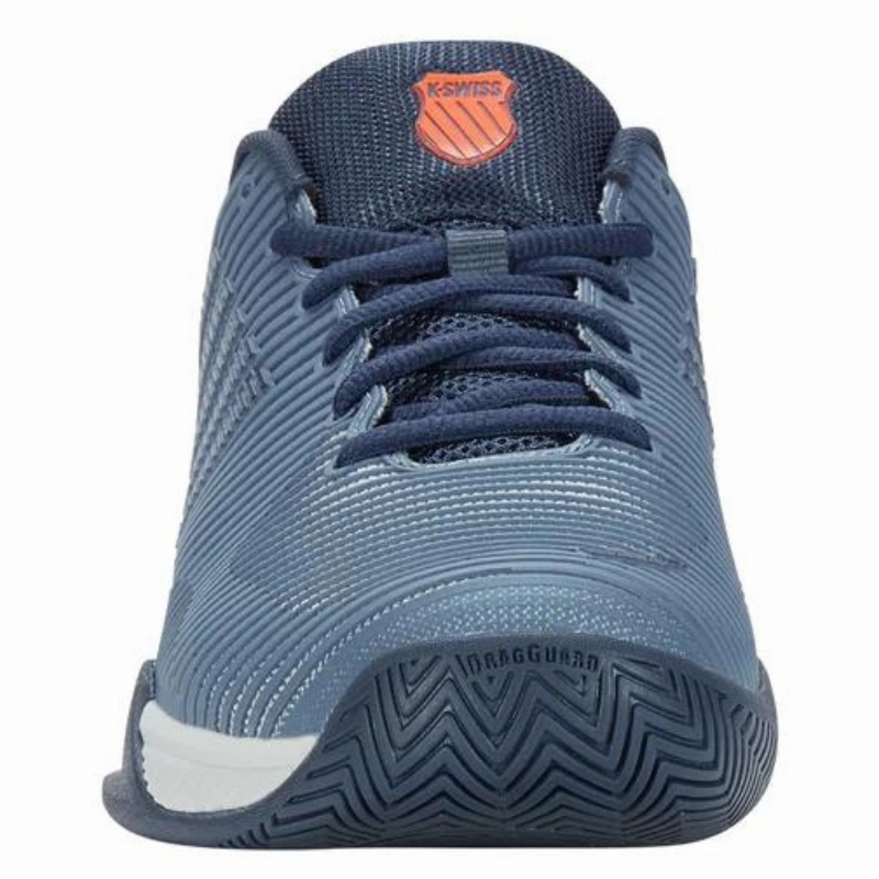 K Swiss Hypercourt Express 2 AC Mens Tennis Shoes - Winward Orion Blue / Scarlet Ibis Ventilated Insole