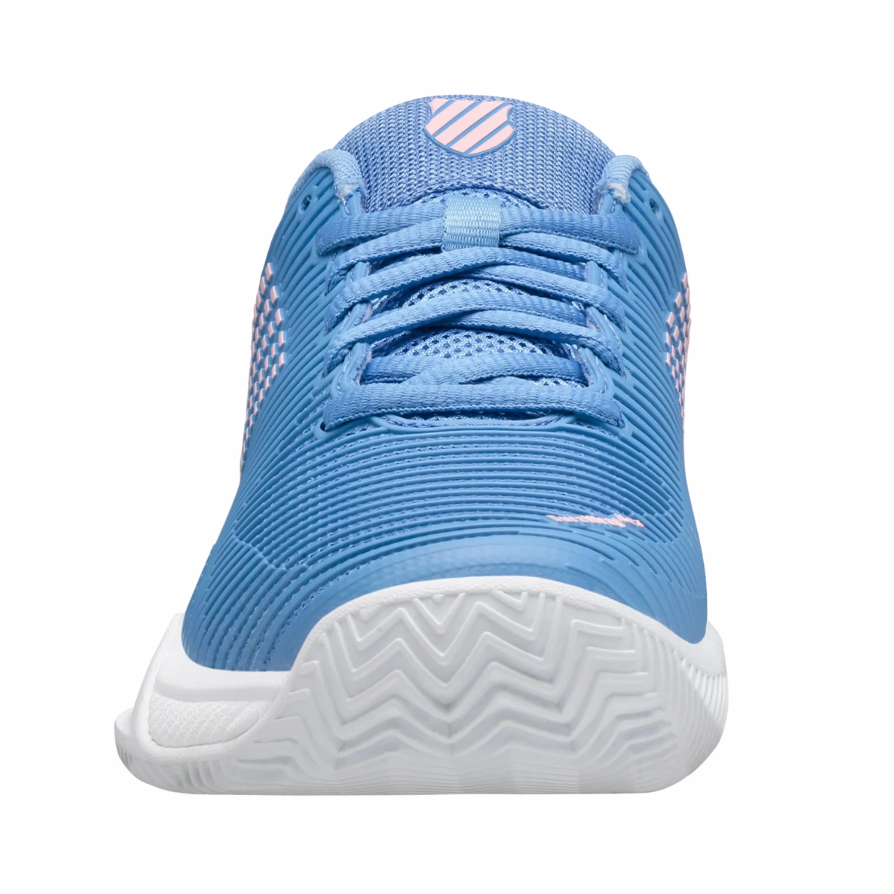 K Swiss Hypercourt Express 2 HB Women Tennis Shoes - Silver Lake Blue/White/Orchid Pink Support Move