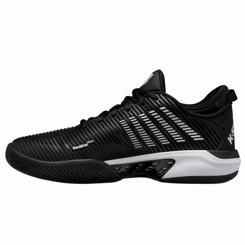 K Swiss Hypercourt Supreme AC Tennis Shoes - Black / White Smooth Power