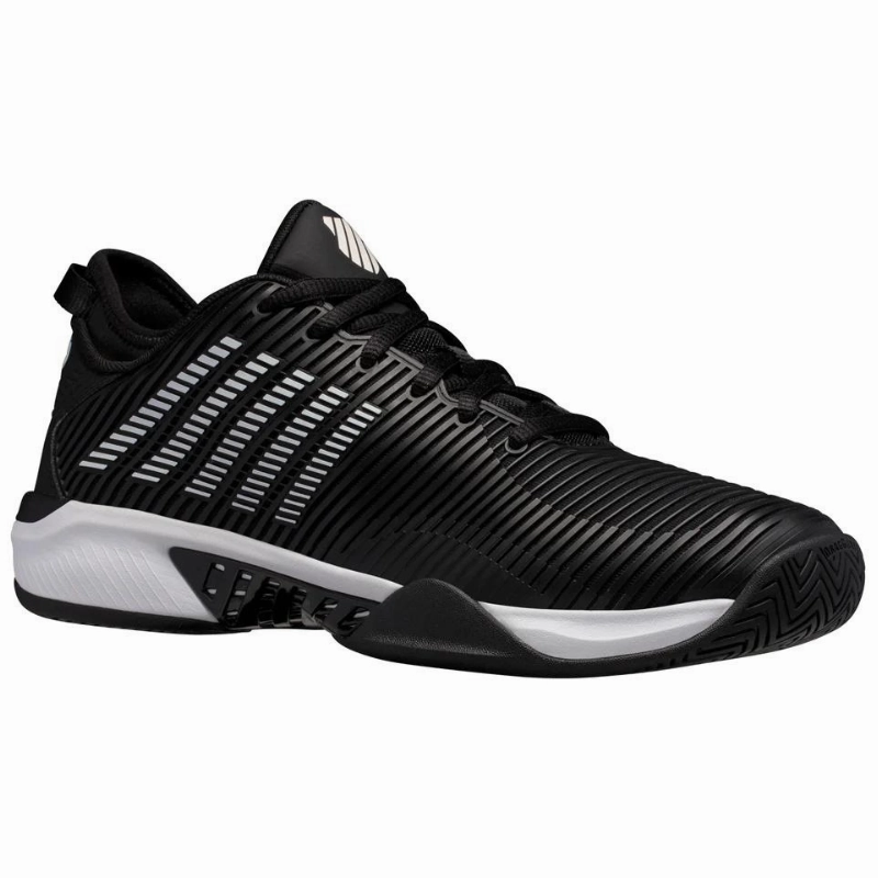 K Swiss Hypercourt Supreme AC Tennis Shoes - Black / White Smooth Power