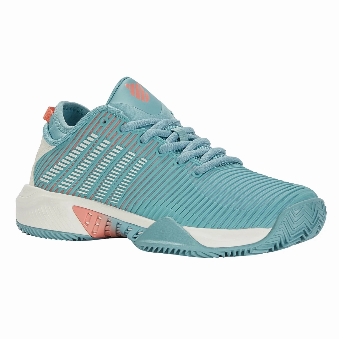 K Swiss Hypercourt Supreme HB Nile Blue/Blanc de Blanc/Desert Flower Women Tennis Shoes Stability Motion
