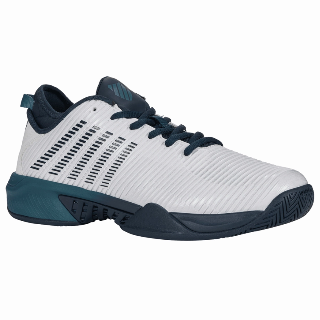 K Swiss Hypercourt Supreme Mens Tennis Shoes - White/Pond/Colonial Blue Long Run Ready