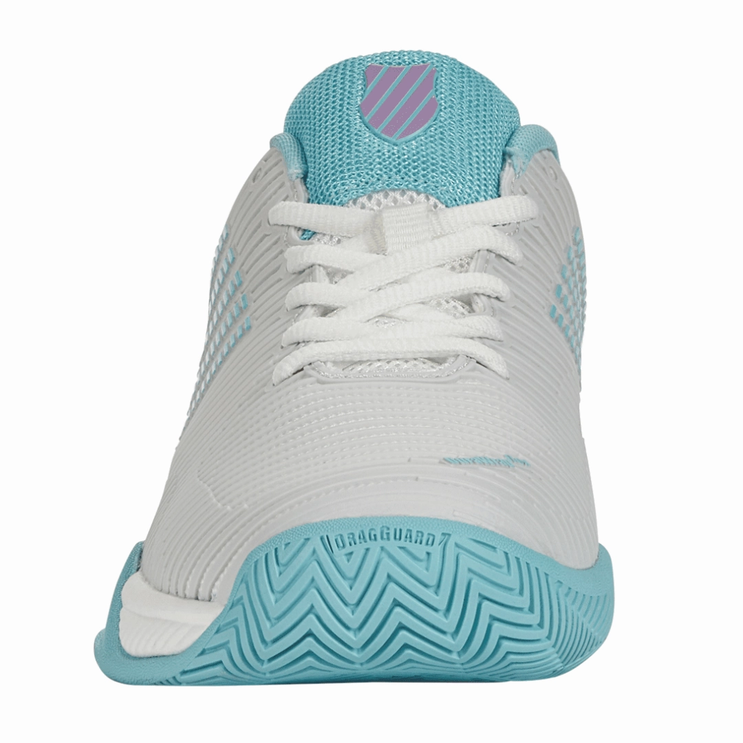 K Swiss Womens Hypercourt Express 2 Tennis Shoes - Bright White / Blue Comfortable Insole Specification