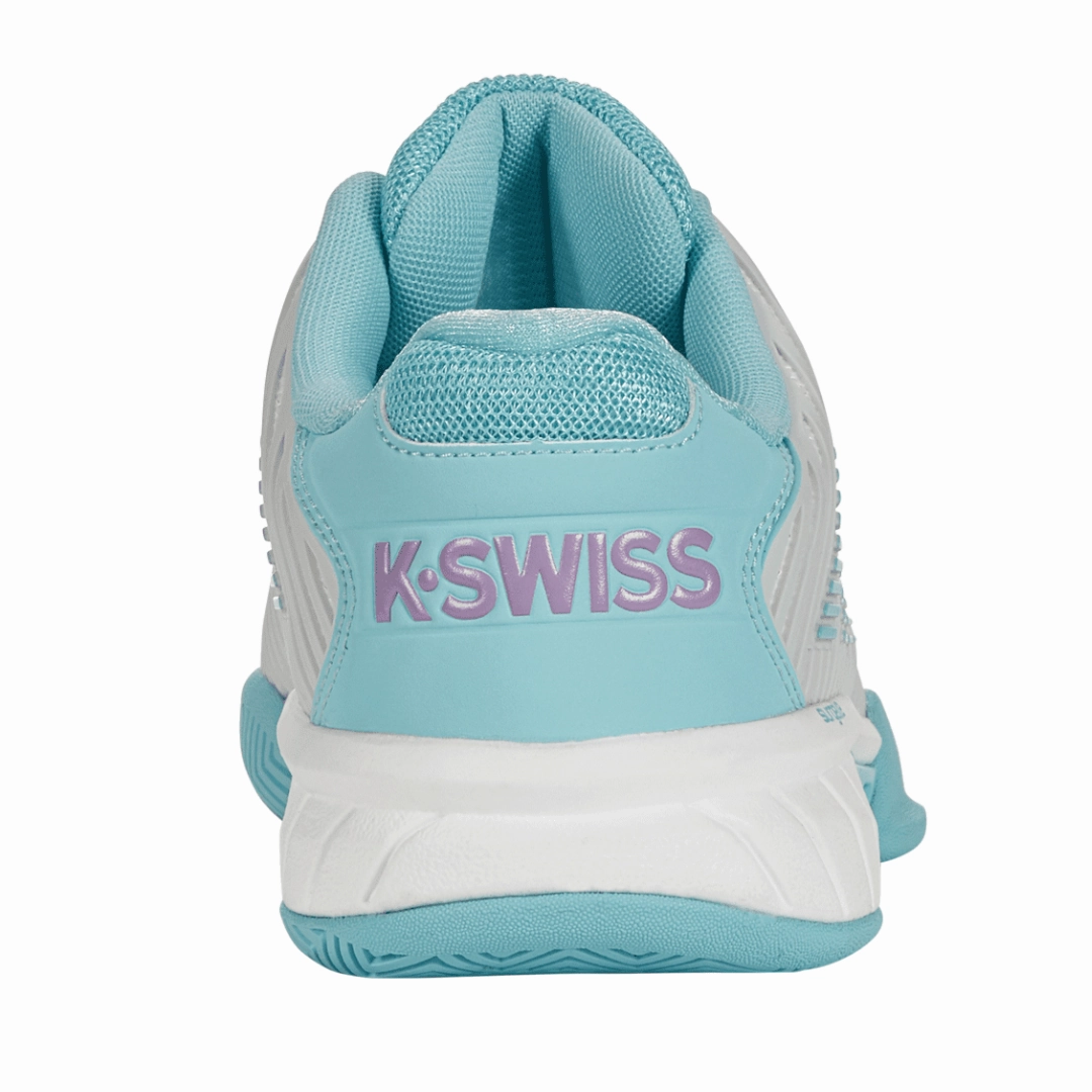 K Swiss Womens Hypercourt Express 2 Tennis Shoes - Bright White / Blue Comfortable Insole Specification