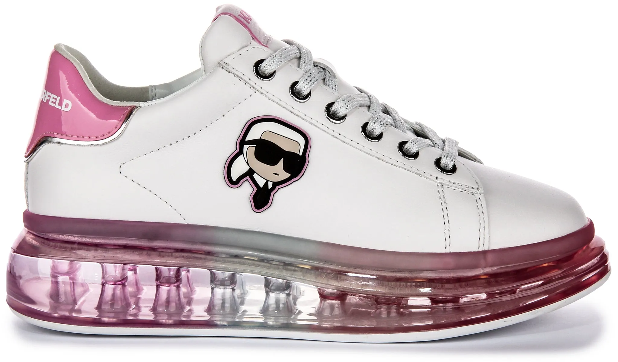 Karl Lagerfeld Kapri Kushion In White Pink For Women Performance Mode