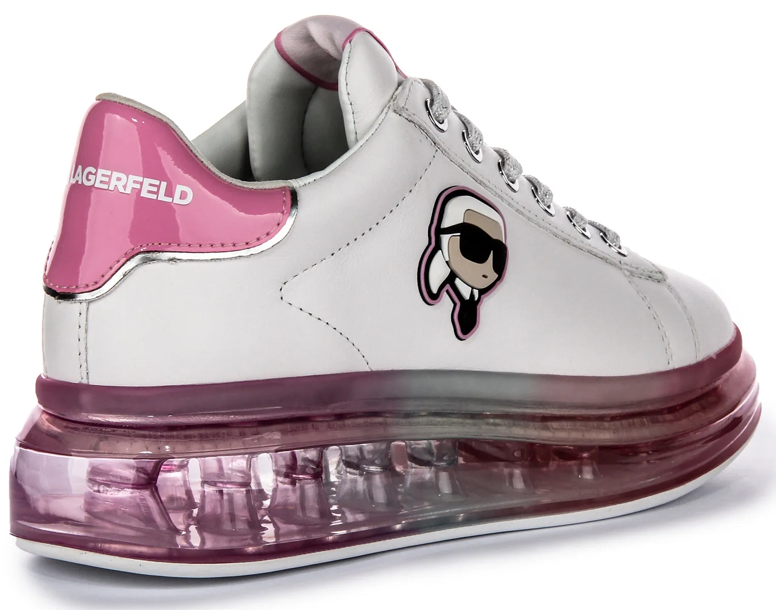 Karl Lagerfeld Kapri Kushion In White Pink For Women Performance Mode