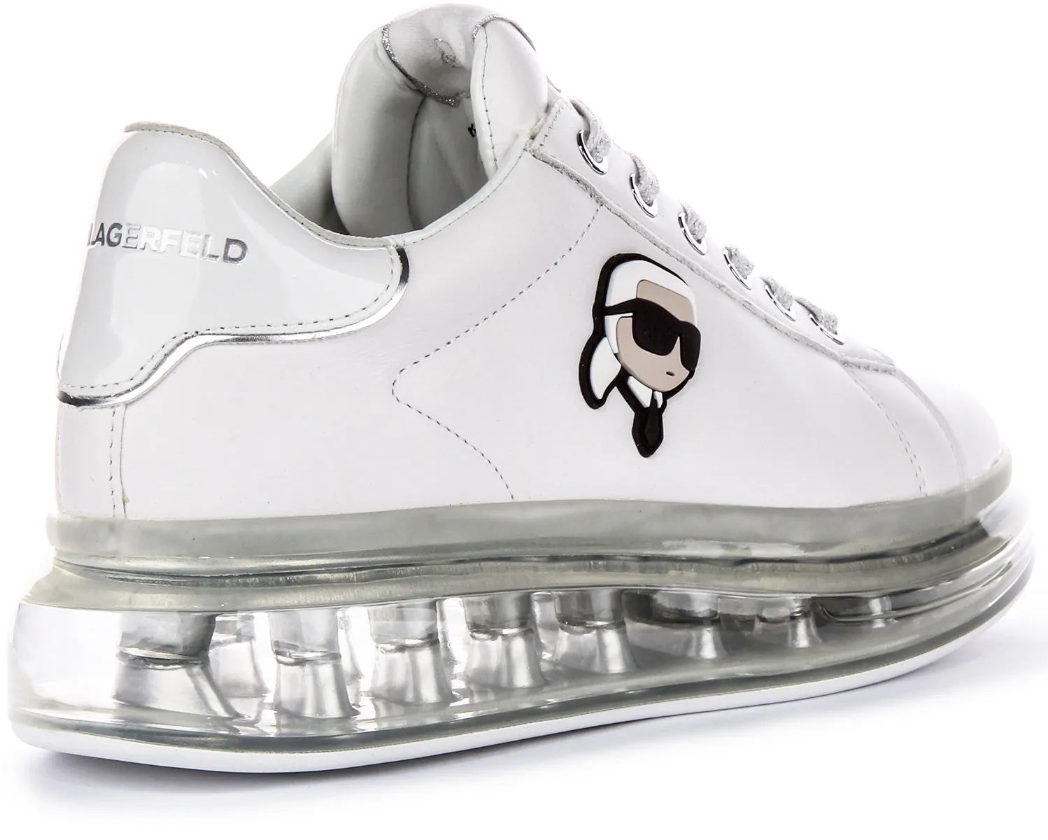 Karl Lagerfeld Kapri Kushion In White Silver For Women Mobility Fit